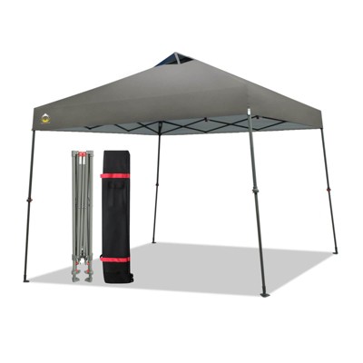 9x9 Recreational Centerlok Slant-Leg Canopy - Infinite Legs, Ball-Joint Feet, Silver Coated, 150D - CLIA81B
