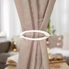 Evideco French Home Goods Elegant Metal Curtain Tiebacks, Oval Design for Easy Install – Perfect for Drapes, Curtains, and Sheer Panels - 2 of 4