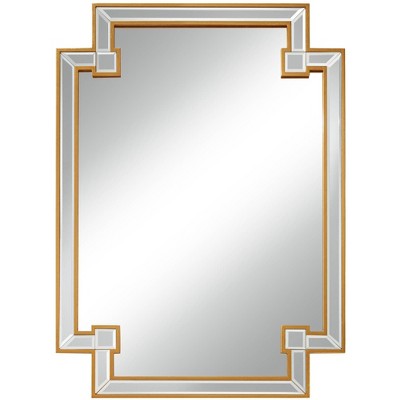 Noble Park Gufin Gold Leaf 27" x 38" Cut Corner Rectangular Mirror