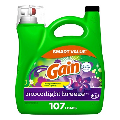 Gain + Aroma Boost Moonlight Breeze Scent HE Compatible Liquid Laundry Detergent Soap