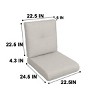 2 Piece High Back Patio Chair Cushions Set,Tufted Adirondack Cushions for Rocking Chair,Outdoor Garden Chair Cushions for Porch Deck-Coolbibila - 4 of 4