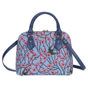 Signare USA Almond Blossom And Swallow Convertible Top Handle Purse Handbag - 1 of 4