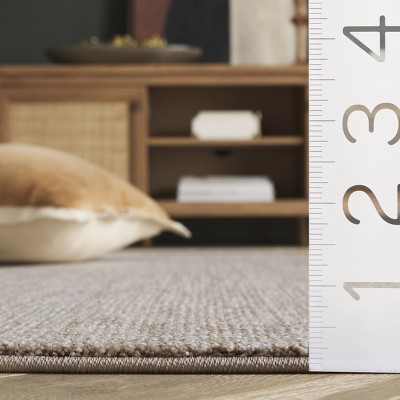 Beige Synthetic Hand-knotted Rectangular 4' x 6' Area Rug