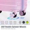 MOONMISS 20"/24"/28" 3 pcs/set in PC Spinner Wheel Luggage, Carry on Suitcase, With Gradient Color and Combination Lock - 3 of 4