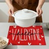 REGALWOVEN Love Hearts Placemats Set of 6, Happy Valentine's Day Dining Table Place Mats, Wedding Anniversary Holiday Decor - 4 of 4