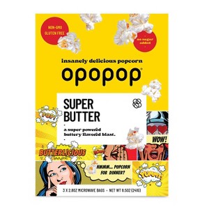 Opopop Microwave Popcorn Super Butter - 8.5oz - 1 of 4