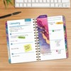 HARDCOVER 2026 Planner, 5.5"x8": 14 Months (Nov 2025-Dec 2026), Daily/Weekly/Monthly,  Bookmark, Pocket Folder w Sticky Notes (Rainbow Gold Marble) - 3 of 4