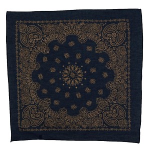 CTM Metallic Gold Paisley Print Bandana - 1 of 4