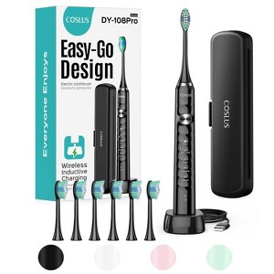 COSLUS Sonic Electric Toothbrush for Kids & Adults: 47000 VPM for Deep Cleaning Whitening with Travel Case 5 Modes for Sensitive Teeth Braces - 1 of 4