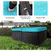 GlasFlength Ottomans and Benches, Set of 2 Patio PE Rattan Ottomans with Hidden Storage and Removable Cushion for Garden, Blue, 15.74"*15.75"*13.38" - 4 of 4