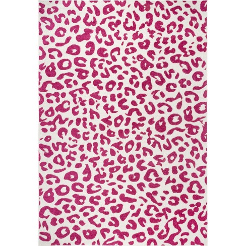 Nuloom Leopard Print Area Rug, Pink, 4'x6' : Target