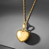 Ross-Simons Italian 18kt Gold Over Sterling Puffed Heart Pendant Necklace Size - 3 of 4