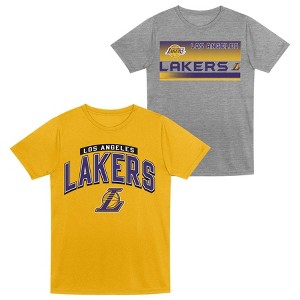 NBA Los Angeles Lakers Toddler 2pk Gray T-Shirt Set - 1 of 3