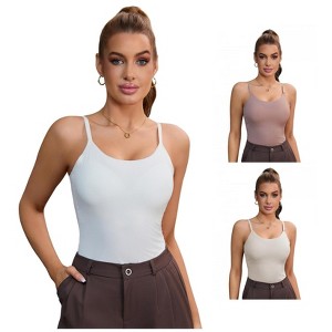 INSPIRE CHIC 3 Pcs Women's Slim Fit Breathable Shapewear Camisoles - 1 of 4