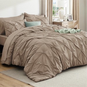 Bedsure Comforter Set – Solid Diamond Pintuck Design Bedding, Elegant and Soft Bed in a Bag for All Seasons - 1 of 4