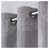 Set of 2 108"x54" Akola Light Filtering Window Curtain Panels Gray - Exclusive Home: 108 Inch Grommet Top, Medallion Pattern - 4 of 4