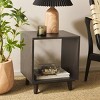 Yona Open Shelf Accent Table - ACC5739B - Black - Safavieh - 2 of 4