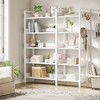 5 Tier Convertible Corner BookShelf, Modern Industrial Bookcase, L Shaped Storage Display Shelf for Home Office, Living Room, Study Room Office - 3 of 4