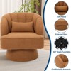 Modern Swivel Barrel Accent Chair, 360 Degree Velvet Upholstered Armchair, Striped Backrest, Comfy Lounge Chair for Living Room Bedroom Reading Nook - 4 of 4