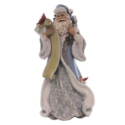 Christmas 13.75" Santa With Feathered Friends Dove Red Birds Bluejay  -  Decorative Figurines