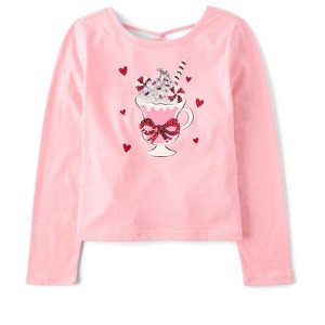 The Children's Place Girls Long Sleeve Sequin Cross Back Top - 1 of 4