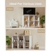 COMHOMA 4/6/8 Wood Cube Storage Shelf, White Wood Bookshelf with Removable Back Panels, Open Back Design for Vertical or Horizontal Placement - 2 of 4