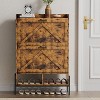 Shoe Cabinet w/ 2 Flip-Up Drawers Entryway Shoe Storage Cabinet - 3 of 4