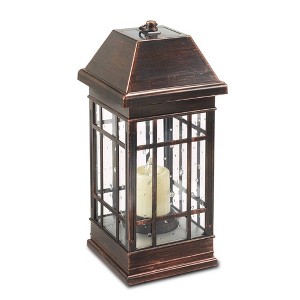 Smart Solar San Rafael II 15" Solar Lantern Bronze - 1 of 4