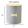 Park Life Designs 75 fl oz Hector Food Tin Dog Food Storage Container - Gray - 4 of 4