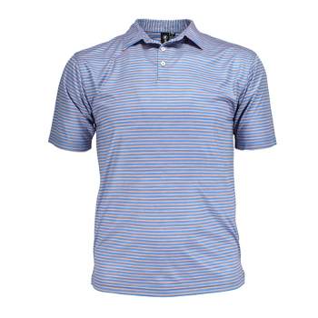 Burnside Men's Burn Golf Polo Shirt | Blue, Red or Navy  Striped
