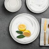 LunaLulinlk (2 pack) Stoneware Dinner Plate, Grey Marble Collection - 2 of 4