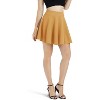 Women's Basic Stretch Flared Skater Skirt - Versatile Casual Mini Skirt for Effortless Style Turmeric - 2 of 4
