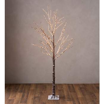 Plow & Hearth - Large Indoor / Outdoor Birch Tree with 600 Warm White Lights