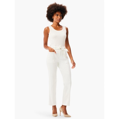 WOMEN'S BELTED ANKLE WIDE PANTS