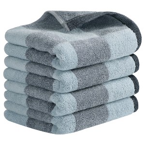 REGALWOVEN Bathroom Checkered Cotton Face Decorative Hand Towel Set 14" x 28" - 1 of 4