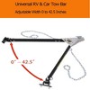 TruAIR 5000LB Tow Bar (Black) - Universal Bumper-Mounted Towing Bar with Chains for RV/Trailer/Truck (2" Ball Hitch, 1-Pack) - 3 of 4