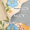 Modern Floral Rug Washable Rug with Non Slip Backing, Low Pile Thin Rug, Indoor Foldable Rug, Soft Aesthetic Printed Rug for Living Room, Bedroom - 4 of 4