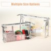 Unique Bargains Clear Portable Waterproof Makeup Bag Silver Tone 1 Pc - image 3 of 4