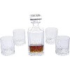 REGAL TRUNK & CO. Whiskey Decanter Set with Glasses, 4 Square Engraved Tumblers Whisky Decanter & Glass Set - 4 of 4