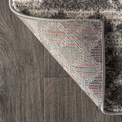 Amir Moroccan Medallion 6' Square Gray/Cream Easy-Care Rug