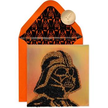Star Wars Halloween Card Darth Vader Orange/Black/Gold - PAPYRUS