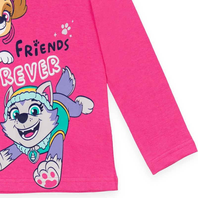Paw Patrol Everest Rubble Marshall Girls 2 Pack Pullover T-Shirts Toddler , 5 of 8