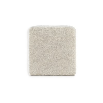 Cream Faux Shearling Upholstered Contemporary Bench