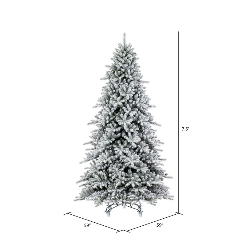 Vickerman Artificial Flocked Bavarian Pine Christmas Tree, 3 of 6