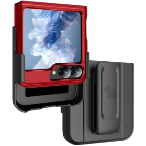 Nakedcellphone Rizz Case Combo for Samsung Galaxy Z Flip 6 5G Phone - Hybrid Cover and Belt Clip Holster Holder Combination - 1 of 4