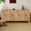 Kitchen Cabinet With 4 Carved Flower Door,Storage Cabinet For Living Room,Dining Room Furniture,Indoor Furniture-Maison Boucle - 3 of 4