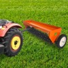 40 Inch Tow-Behind Aerator with Universal Hitch, Adjustable Handle & Transport Wheels, Lawn Aerator for Tractors, Ideal for Garden, Farm - 3 of 4