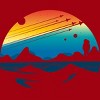 Men's Design By Humans Scenic colorful space view shuttle pilot science fiction art By happycolours T-Shirt - 2 of 4