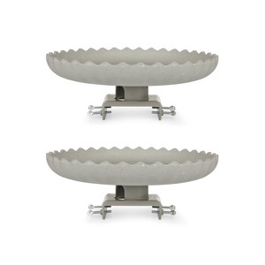 Farm Innovators 120W Outdoor Stone Scalloped Heated Birdbath w/ Deck Mount - 1 of 4