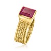 Ross-Simons 3.30 Carat Ruby Etruscan-Style Ring in 18kt Gold Over Sterling - 3 of 4